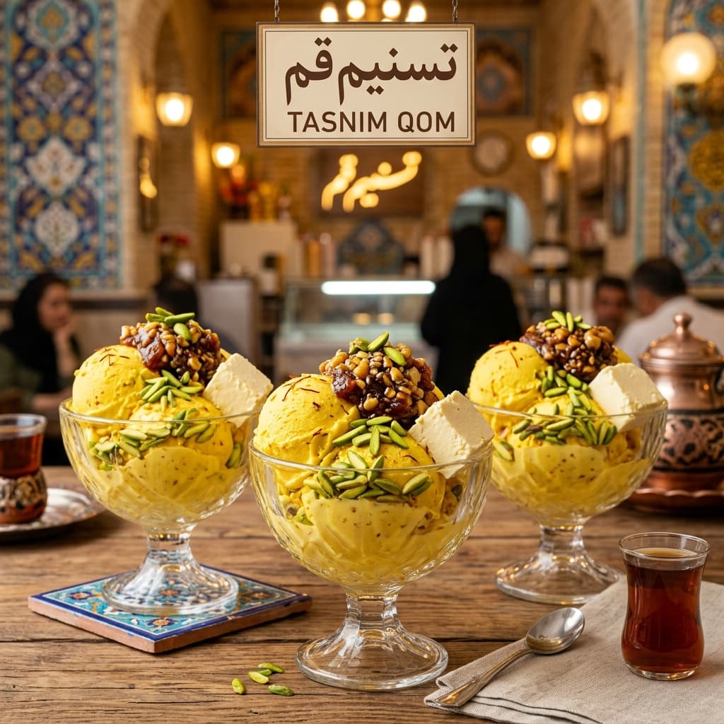راهنمای سفارش بستنی سنتی، فالوده و معجون در قم | سفارش حضوری، آنلاین و بسته‌های مناسب مهمانی